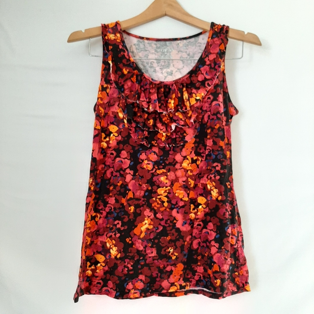 Merona sleeveless floral blouse size XS